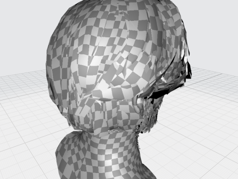 Realtime hair man Polygone Hairstyle Modello 3D