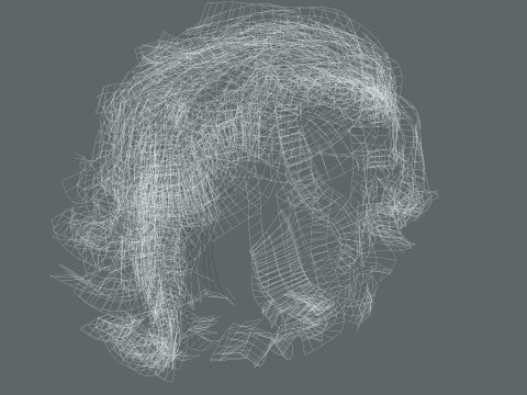 Realtime hair man low poly Hairstyle 2 3D 모델