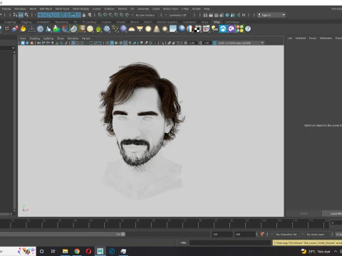 Realtime hair man low poly Hairstyle 2 3D Model