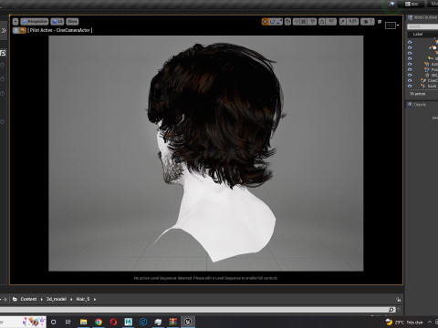 Realtime hair man low poly Hairstyle 2 3D 모델