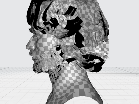 Realtime hair man low poly Hairstyle 2 3D 모델