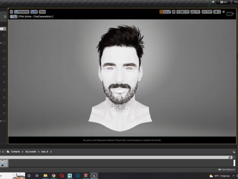 Realtime hair man low poly Hairstyle Game Ready 3D-Modell