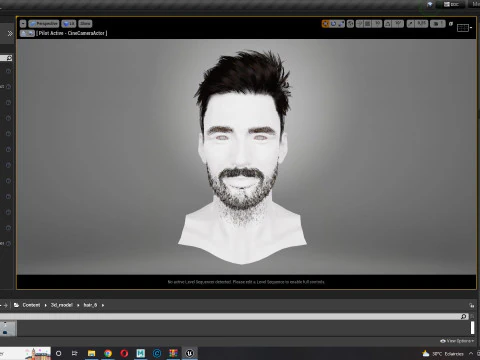 Realtime hair man low poly Hairstyle Game Ready 3D Model