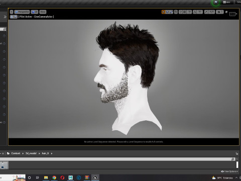 Realtime hair man low poly Hairstyle Game Ready 3D-Modell