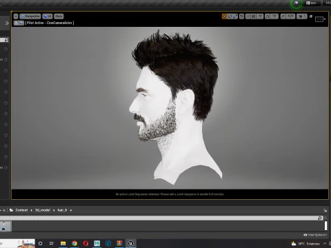 Realtime hair man low poly Hairstyle Game Ready 3D Model