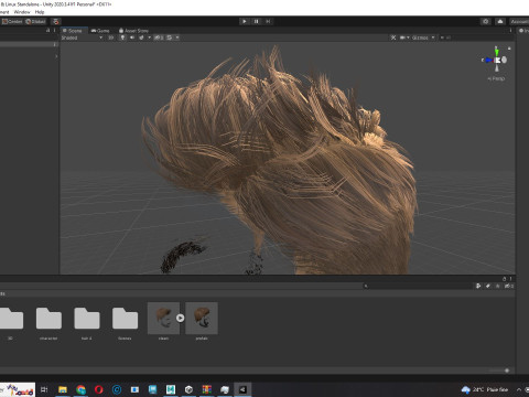 Realtime hair man low poly Hairstyle Game Ready 3D-Modell