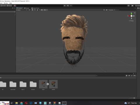 Realtime hair man low poly Hairstyle Game Ready 3D-Modell