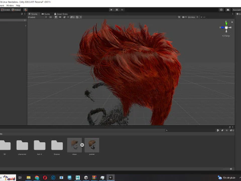 Realtime hair man low poly Hairstyle Game Ready 3D Model