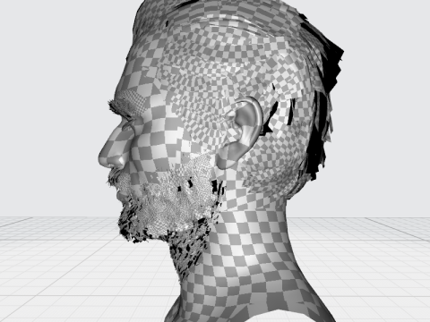Realtime hair Old Man low poly Hairstyle Game Ready 3D Модель