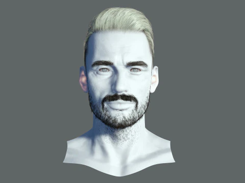 リアルタイムヘアモダンマン低ポリヘアスタイルゲーム対応 3Dモデル