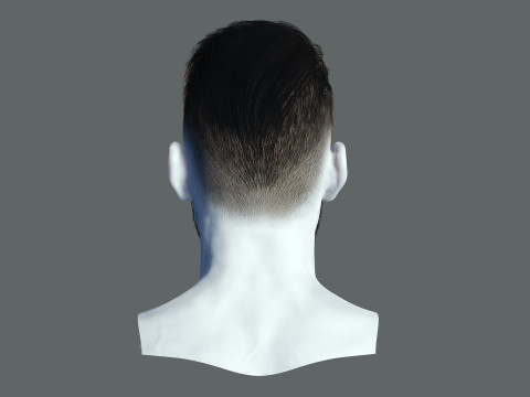 Realtime hair modern Man low poly Hairstyle Game Ready 3Dモデル