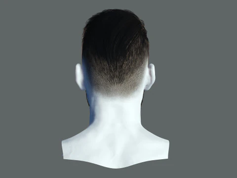 リアルタイムヘアモダンマン低ポリヘアスタイルゲーム対応 3Dモデル