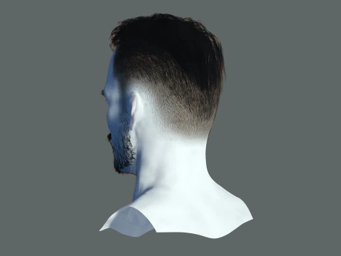 リアルタイムヘアモダンマン低ポリヘアスタイルゲーム対応 3Dモデル