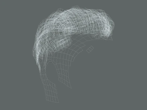 リアルタイムヘアモダンマン低ポリヘアスタイルゲーム対応 3Dモデル