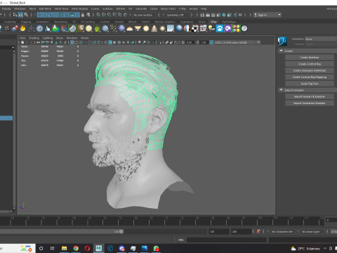 Realtime hair modern Man low poly Hairstyle Game Ready 3Dモデル