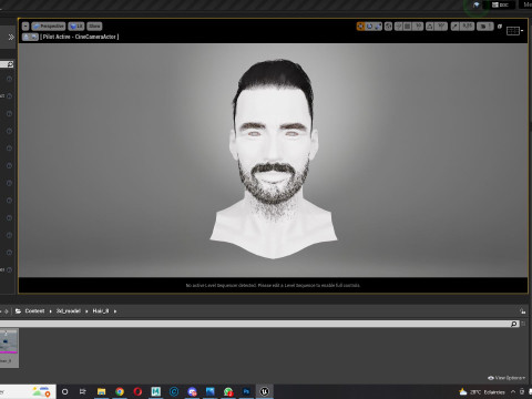Realtime hair modern Man low poly Hairstyle Game Ready 3Dモデル