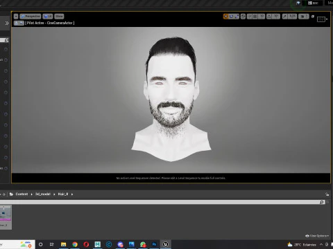 リアルタイムヘアモダンマン低ポリヘアスタイルゲーム対応 3Dモデル