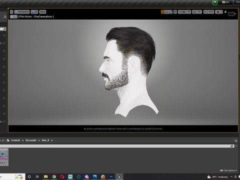 Realtime hair modern Man low poly Hairstyle Game Ready 3Dモデル