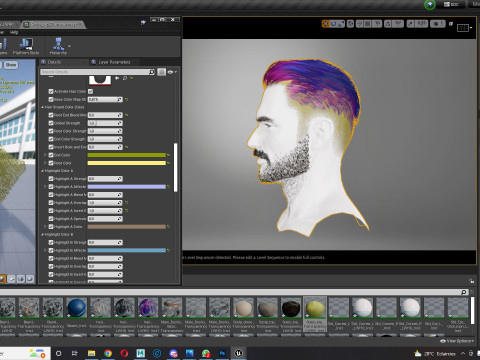 Realtime hair modern Man low poly Hairstyle Game Ready 3Dモデル