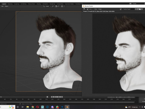 Hair style 3D Model