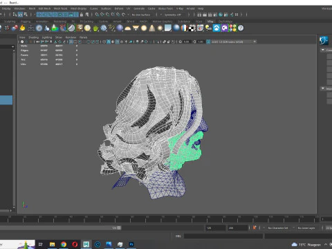 Hair Beard Brows Mustache Classic 3D Model