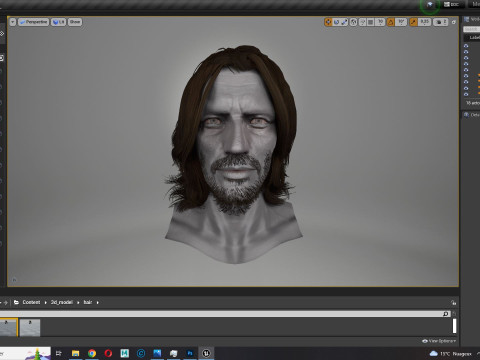 Hair Beard Brows Mustache Classic 3Dモデル