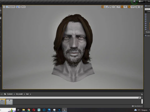 Hair Beard Brows Mustache Classic 3D Model