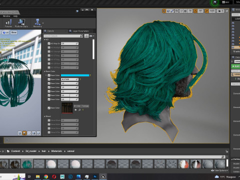 Hair Beard Brows Mustache Classic 3Dモデル