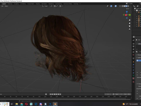 Hair Beard Brows Mustache Classic 3D Model