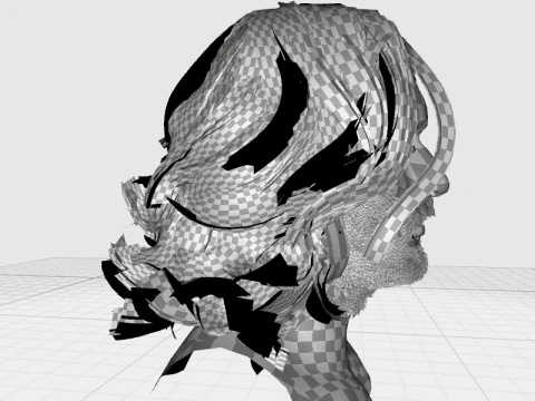 Hair Beard Brows Mustache Classic 3D Model