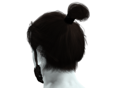 Realistic Hair Beard brows mustache 3Dモデル
