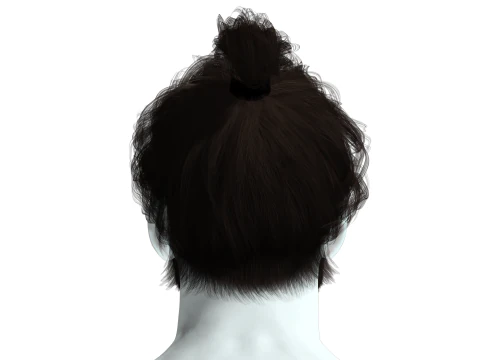 Realistic Hair Beard brows mustache 3D Model