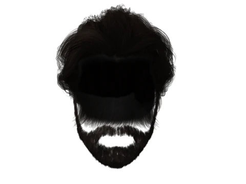 Realistic Hair Beard brows mustache 3D Model