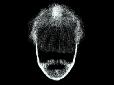 Realistic Hair Beard brows mustache 3Dモデル