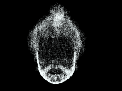Realistic Hair Beard brows mustache 3Dモデル