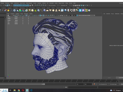 Realistic Hair Beard brows mustache 3Dモデル