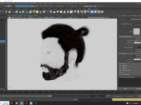 Realistic Hair Beard brows mustache 3D Model
