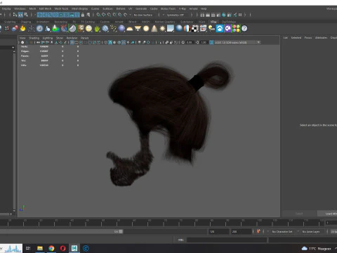 Realistic Hair Beard brows mustache 3D Model
