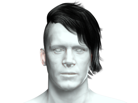 Realistic Hair cyberpunk Modelo 3D