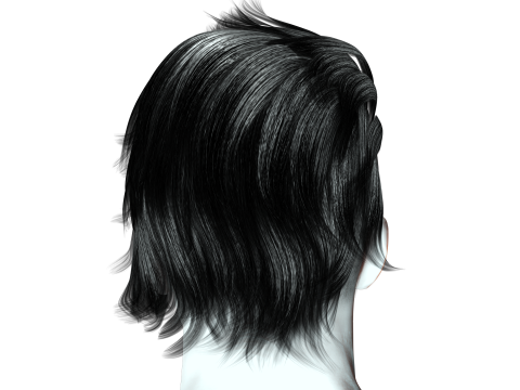 Realistic Hair cyberpunk Modelo 3D