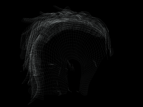 Realistic Hair cyberpunk Modelo 3D