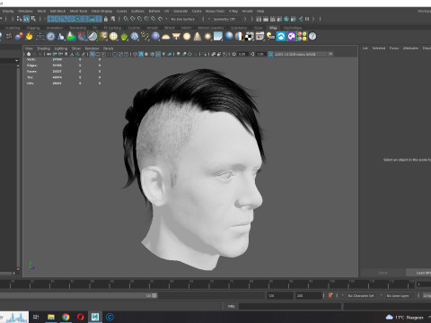 Realistic Hair cyberpunk Modelo 3D