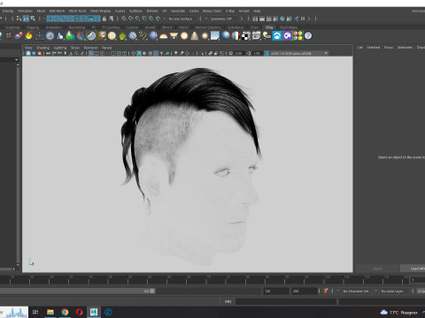 Realistic Hair cyberpunk Modelo 3D