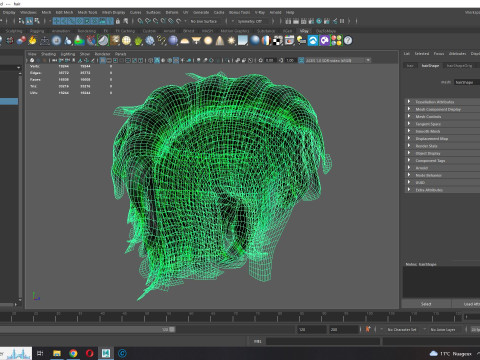 Realistic Hair cyberpunk Modelo 3D