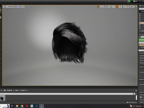 Realistic Hair cyberpunk 3D Model