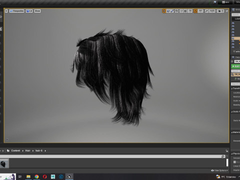 Realistic Hair cyberpunk Modelo 3D