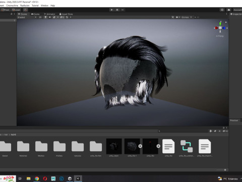 Realistic Hair cyberpunk Modelo 3D