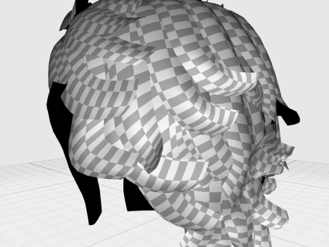 Realistic Hair cyberpunk Modelo 3D