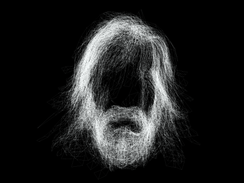 Realistic Hair Beard brows mustache Modèle 3D