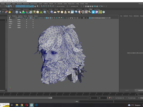 Realistic Hair Beard brows mustache 3D Model